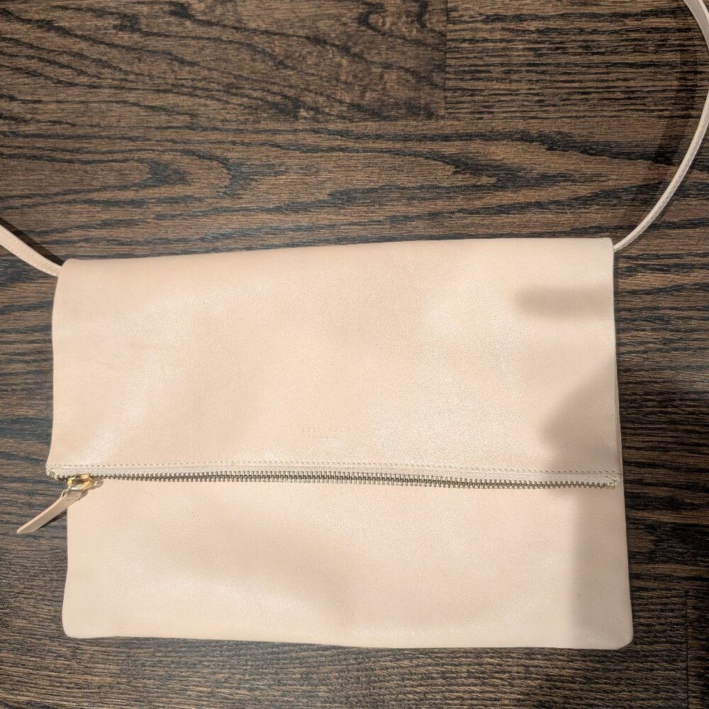 Everlane Soft Pink shoulder foldover bag